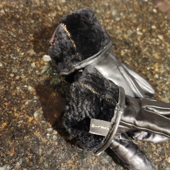 Men's Zavelio Shearling Sheepskin Fur Lined Leather Gloves Size L NWOT - Picture 3 of 6